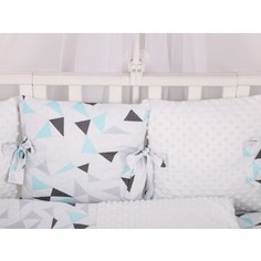 Бортик в кроватку AmaroBaby 12 предметов Exclusive Soft Collection Треугольники