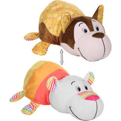 Мягкая игрушка 1Toy Вывернушка Ням-Ням 35 см Хаски с ароматом медовой глазури-Полярный мишка с ароматом фруктового мороженого Т13911