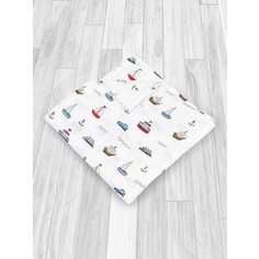 Муслиновая пеленка AmaroBaby Rainbow Кораблик 125х115