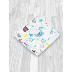 Муслиновая пеленка AmaroBaby Rainbow Листья 125х115
