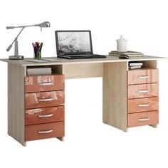 Стол письменный Мастер Милан-10 глянец (дуб сонома-терракот) МСТ-СДМ-10-ГЛ