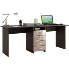 Стол письменный Мастер Тандем-2 глянец (венге-капучино) МСТ-СДТ-02-ГЛ