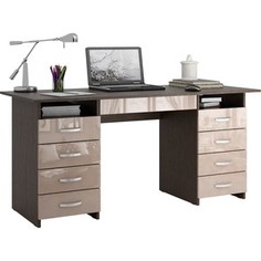 Стол письменный Мастер Милан-10Я глянец (венге-капучино) МСТ-СДМ-1Я-ГЛ