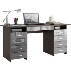 Стол письменный Мастер Милан-10Я глянец (венге-серый) МСТ-СДМ-1Я-ГЛ