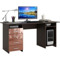 Стол письменный Мастер Милан-6 глянец (венге-терракот) МСТ-СДМ-06-ГЛ