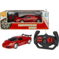 Машинка на радиоуправлении 1Toy Спортавто масштаб 1:24 размер машинки 20 см на батарейках Т13859