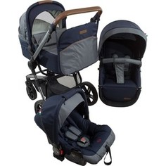 Коляска модульная 3 в 1 Farfello Zuma Trio Comfort тёмно-синий / dark blue