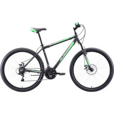 Велосипед Black One Onix 27.5 D Alloy чёрный/зелёный/серый 16