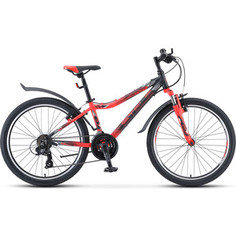 Велосипед Stels Navigator-450 V 24 (V030) 13 черный/неоновый_красный