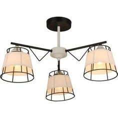 Люстра потолочная Imex MD.2832-3-S BK+WH 3*60Вт E27