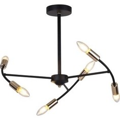 Люстра потолочная Imex MD.8073-6-S BK 6*40Вт E14