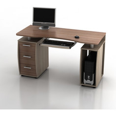 Стол компьютерный ТД Ная Прямой КС-14М Дрофа ясень шимо комби