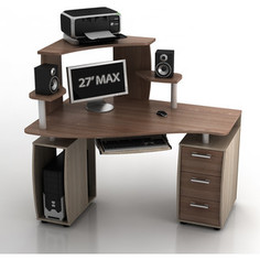 Стол компьютерный ТД Ная Угловой КС-14У Ибис+КН-1 ясень шимо комби