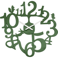 Часы настенные тёмно-зелёные Koziol Pip (2327657)
