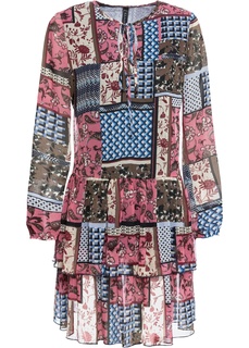Платье из сетчатой ткани в стиле петчворк Bonprix
