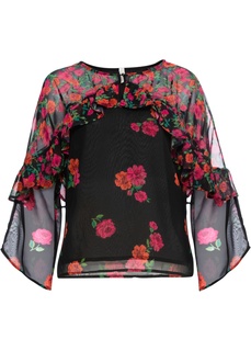 Шифоновая блузка с оборками Bonprix