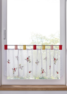Занавеска кухонная c цветочной вышивкой Bonprix