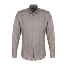 Льняная рубашка на молнии Giorgio Armani