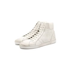 Высокие кожаные кеды Joe на шнуровке Saint Laurent
