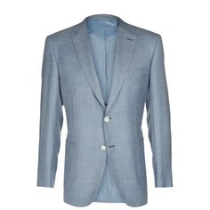 Приталенный пиджак из смеси шерсти с шелком и льном Brioni
