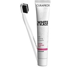 Набор White Is Black: Зубная паста + Зубная щетка Curaprox