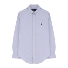 Хлопковая рубашка с воротником button down Ralph Lauren