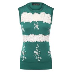 Топ из смеси шелка и хлопка Dolce & Gabbana