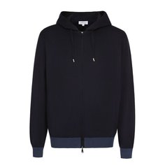 Хлопковая толстовка на молнии с капюшоном Brioni