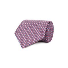 Галстук из шелка и льна Brioni
