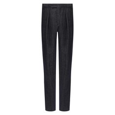 Брюки из смеси кашемира и льна Giorgio Armani