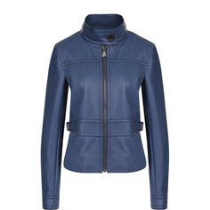 Приталенная кожаная куртка с воротником-стойкой Bottega Veneta