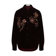 Бархатная рубашка Saint Laurent