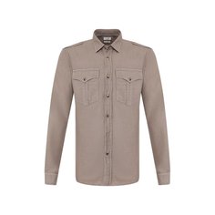 Рубашка из смеси льна и хлопка Brunello Cucinelli