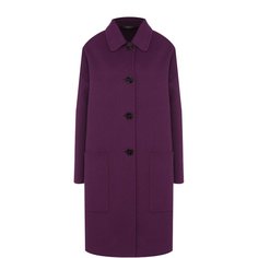 Однотонное кашемировое пальто с накладными карманами Bottega Veneta