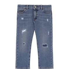 Джинсы с декоративными потертостями Dolce & Gabbana