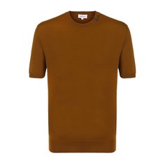 Хлопковый джемпер тонкой вязки с короткими рукавами Brioni