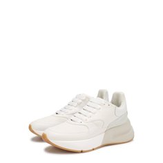 Кожаные кроссовки на платформе Alexander McQueen