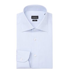 Хлопковая сорочка с воротником акула Ermenegildo Zegna