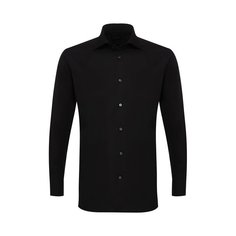 Хлопковая рубашка с воротником кент Ermenegildo Zegna