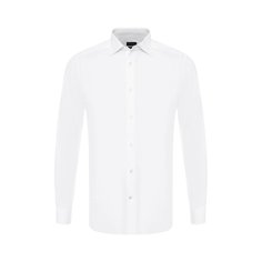 Хлопковая сорочка с воротником кент Ermenegildo Zegna