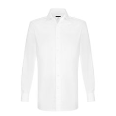 Хлопковая сорочка с воротником кент Ermenegildo Zegna