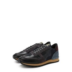 Комбинированные кроссовки Valentino Garavani Rockrunner на шнуровке Valentino