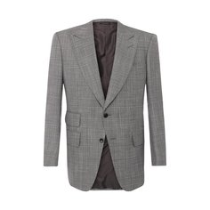 Однобортный пиджак из смеси шерсти и шелка Tom Ford