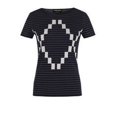 Вязаный топ с коротким рукавом и круглым вырезом Giorgio Armani