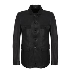 Однобортный кожаный пиджак Tom Ford