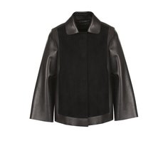 Кожаная куртка свободного кроя с замшевой отделкой Giorgio Armani