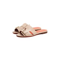 Кожаные шлепанцы Santoni