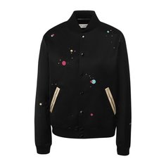 Бомбер из смеси хлопка и вискозы Saint Laurent