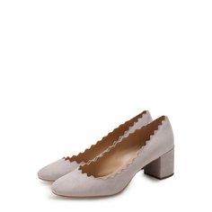 Замшевые туфли Lauren с фигурным вырезом Chloé