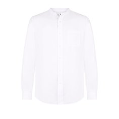 Льняная рубашка с воротником-стойкой Giorgio Armani